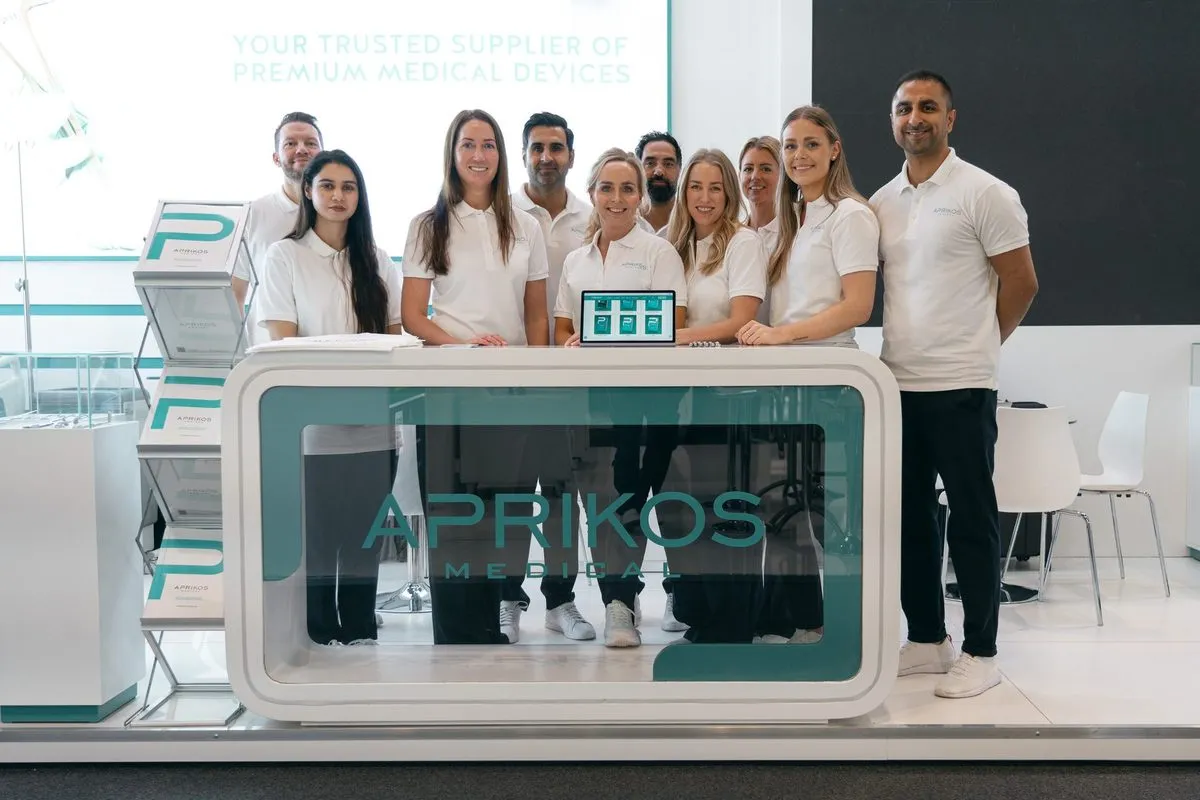 The Aprikos Medical team at an international trade fair